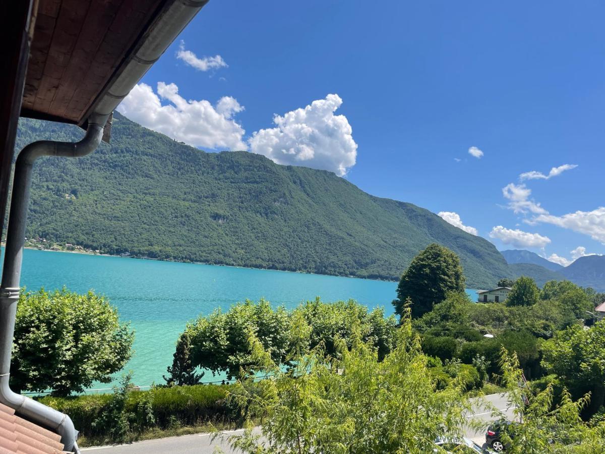 Rare 2 Bedroom With Private Beach On Lake Annecy Doussard Eksteriør billede